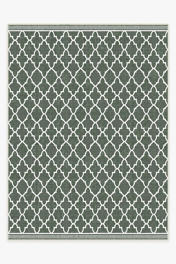 Varia Trellis Forest Green Outdoor Rug