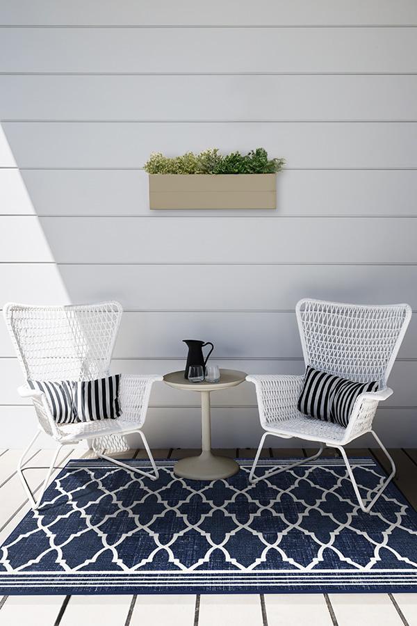 Varia Trellis Royal Blue Outdoor Rug