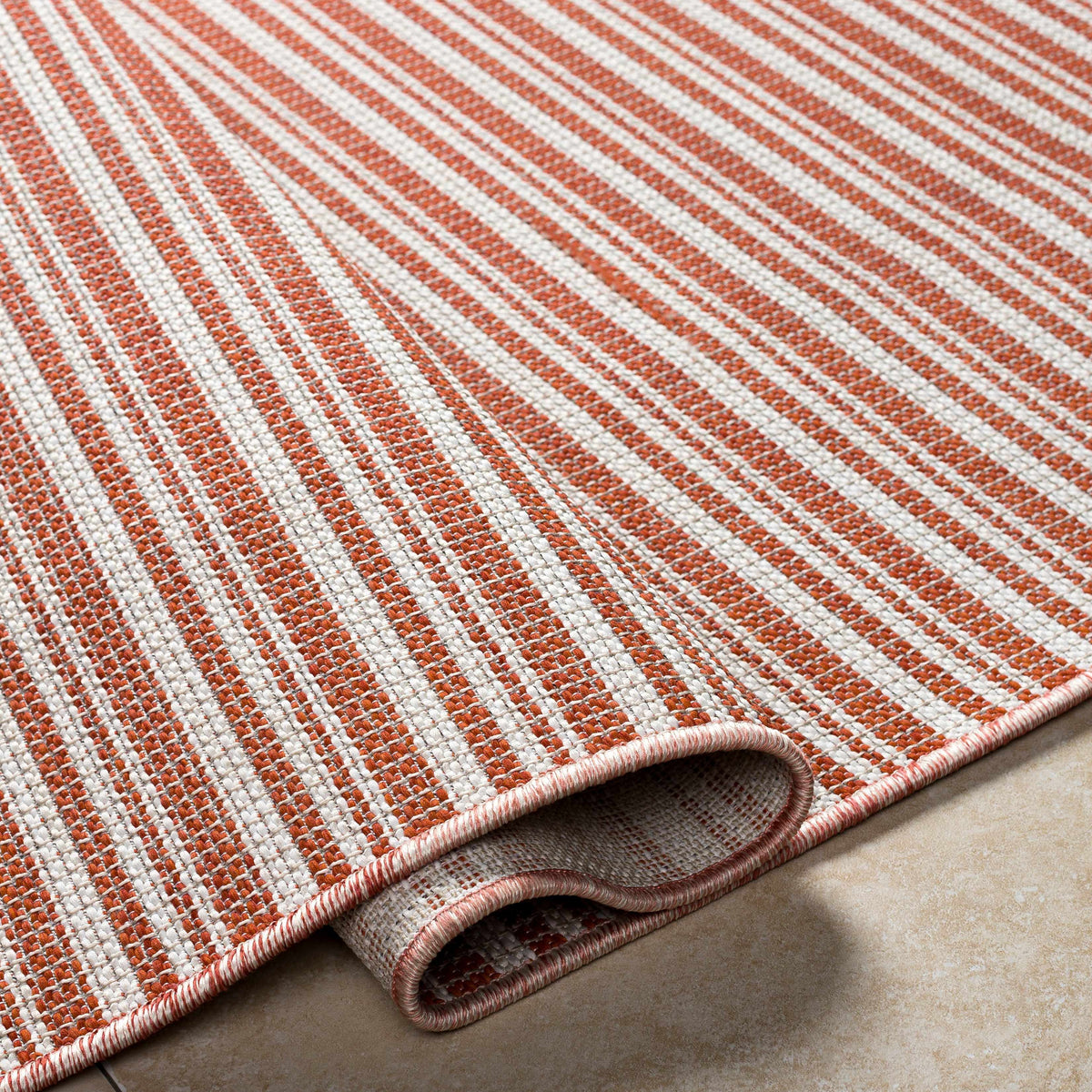 Greg Orange Outdoor Area Rug - Clearance