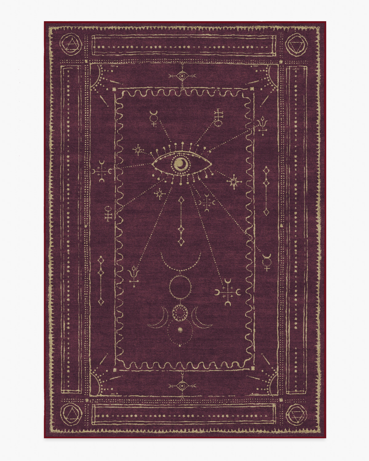 Velith Burgundy Flatwoven Rug
