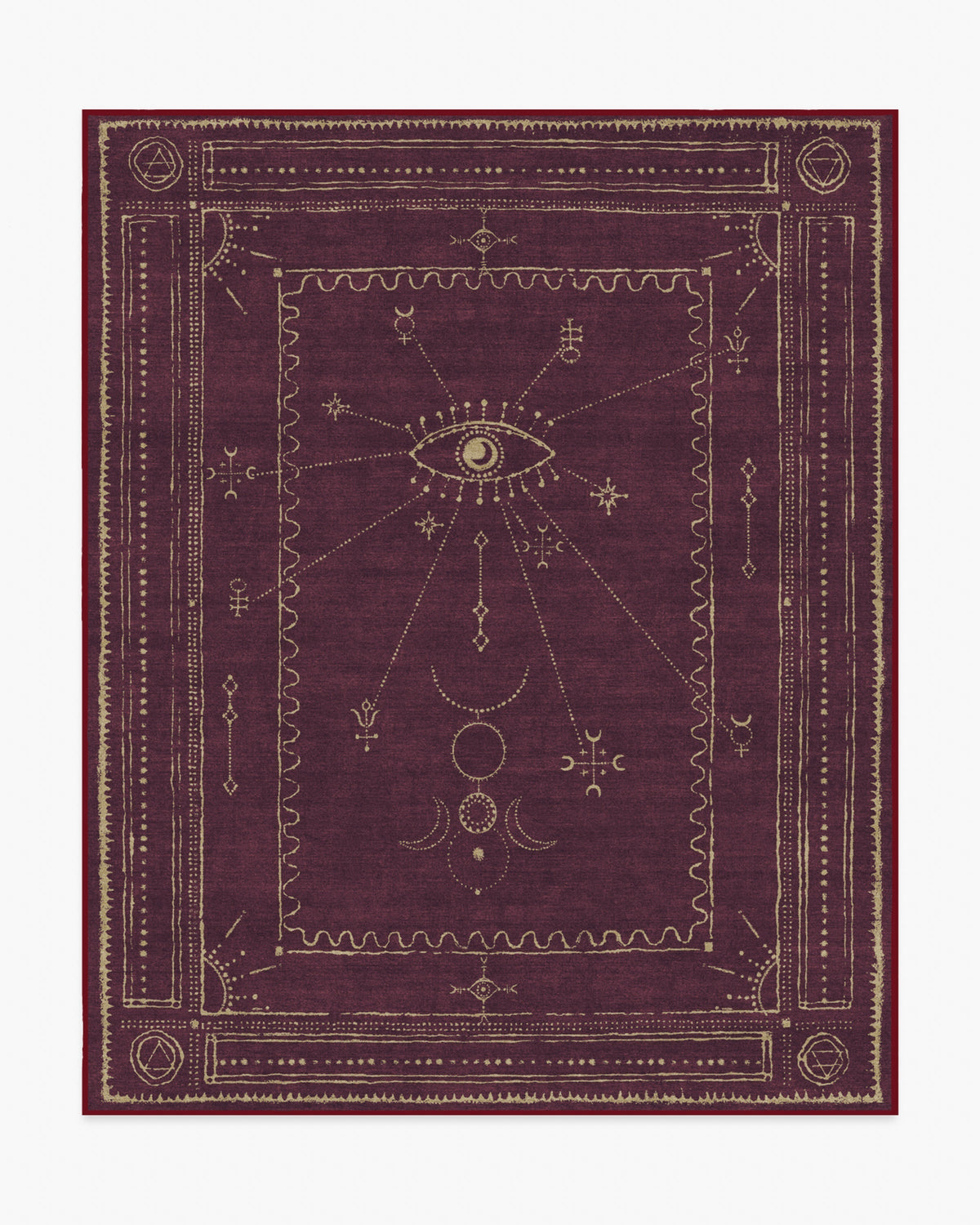 Velith Burgundy Flatwoven Rug