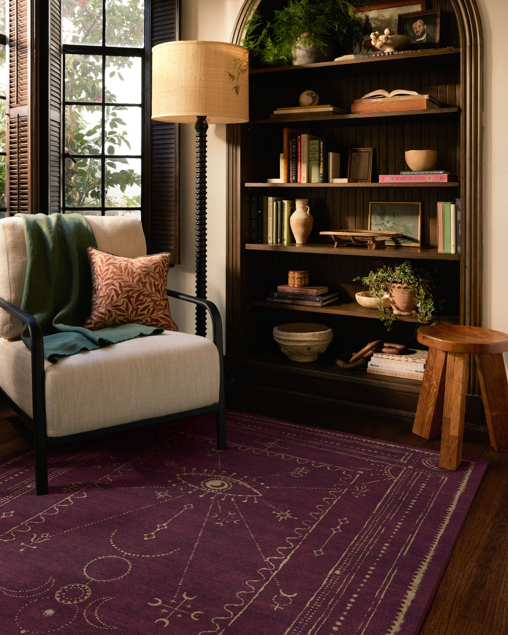 Velith Burgundy Flatwoven Rug