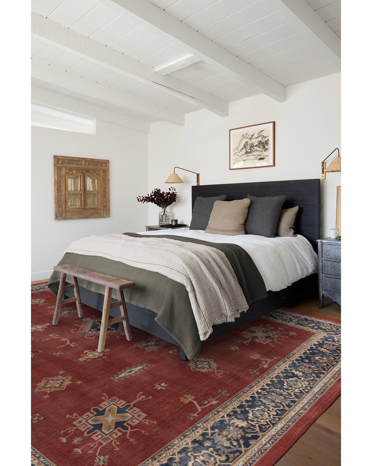 Verena Amber Red Flatwoven Rug