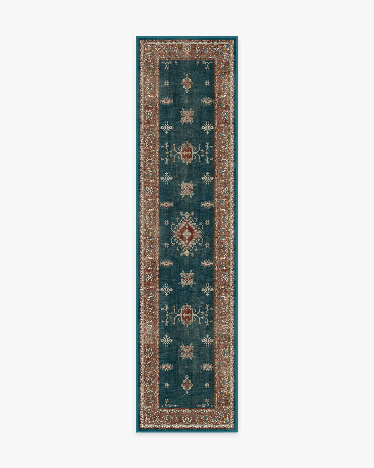 Verena Teal Blue Flatwoven Rug