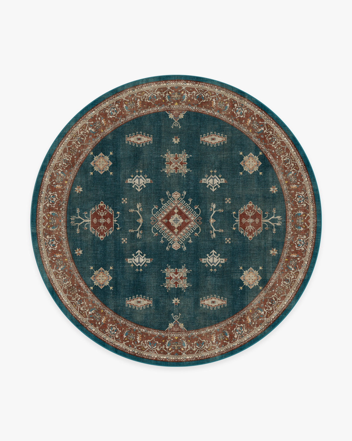 Verena Teal Blue Flatwoven Rug