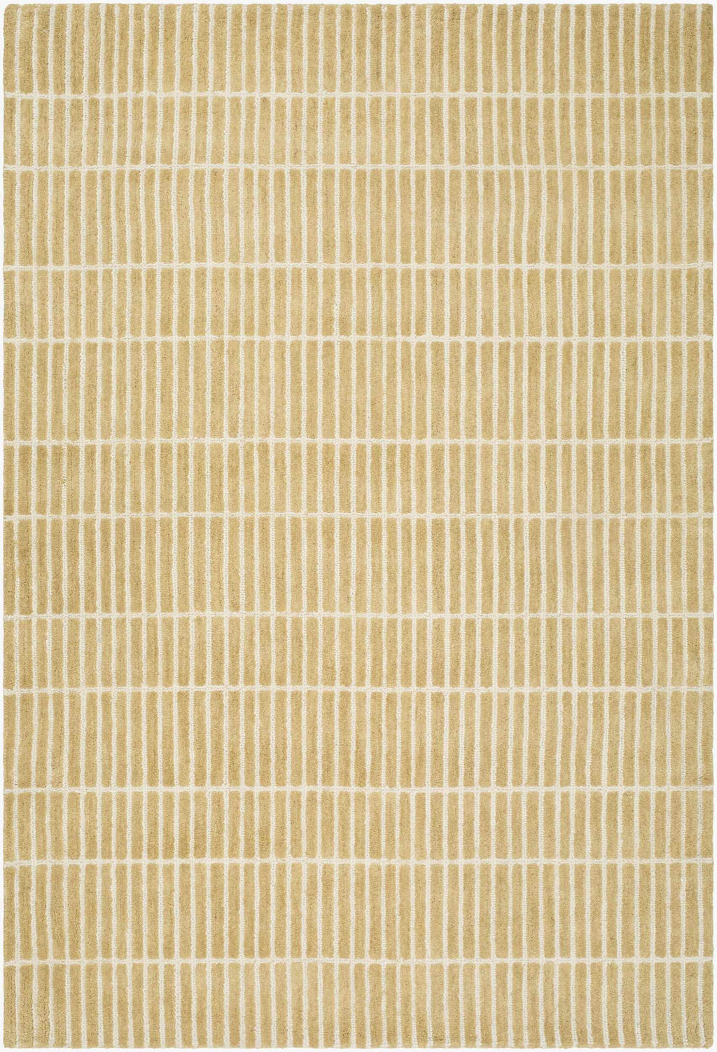 Finial Yellow Wool Area Rug
