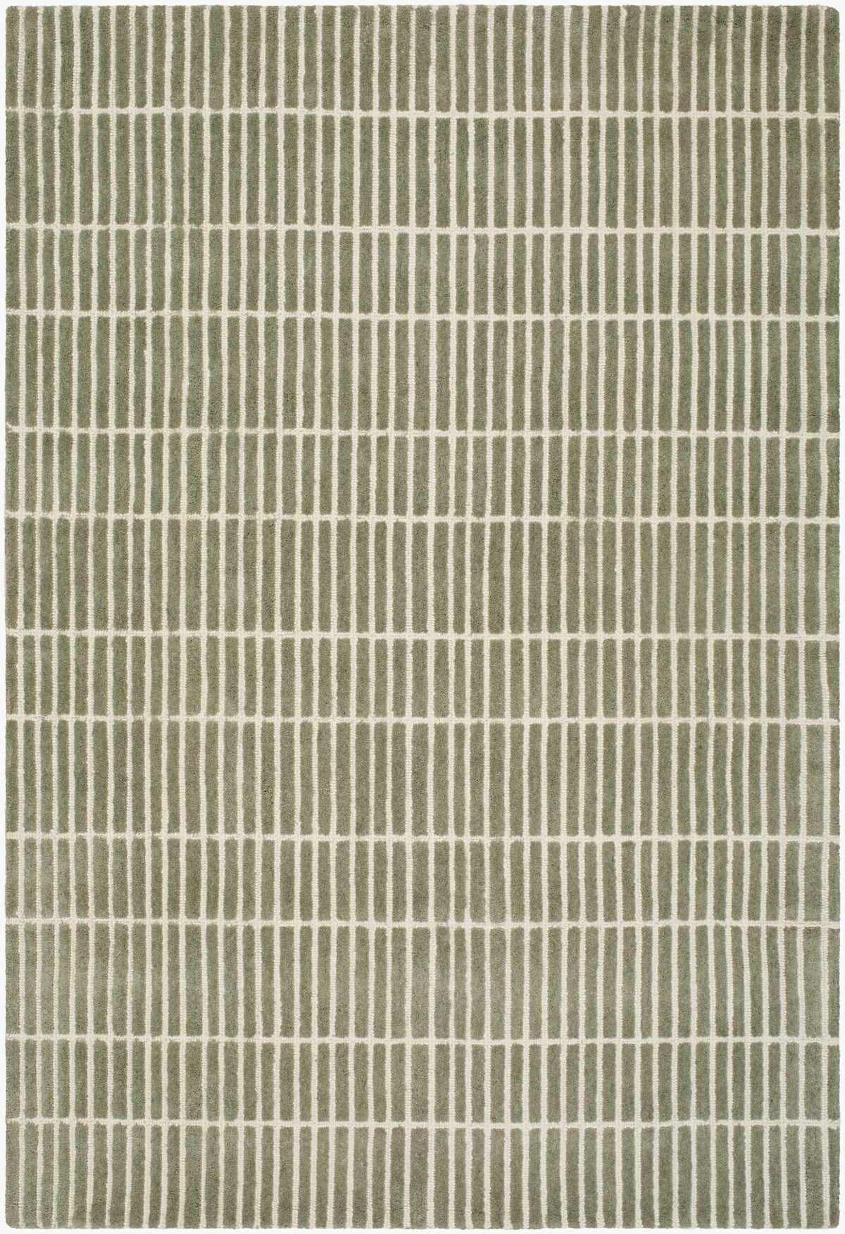 Finial Olive Wool Area Rug