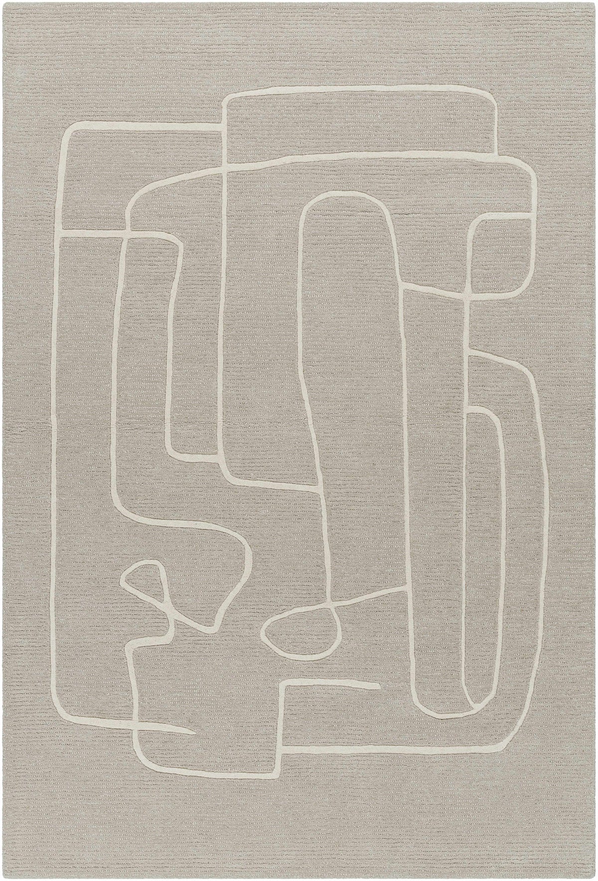Vatsa Gray Abstract Area Rug