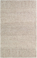 Bevarn Beige Subtle Linear Textured Wool Handmade Area Rug