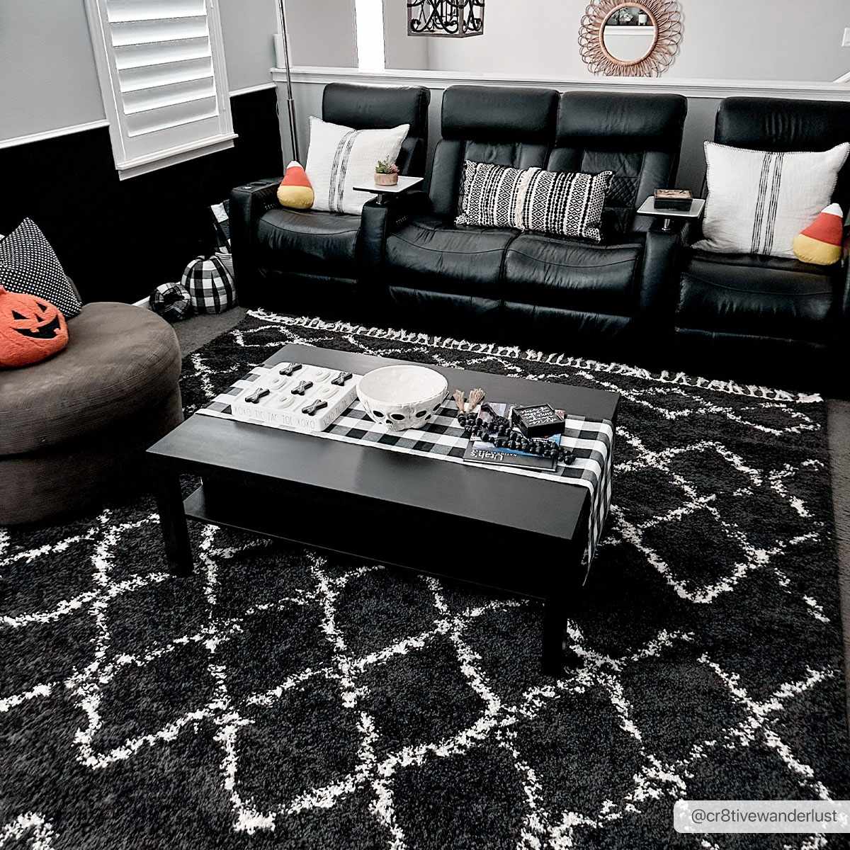 Wallagrass Black Moroccan Shag Rug - Clearance