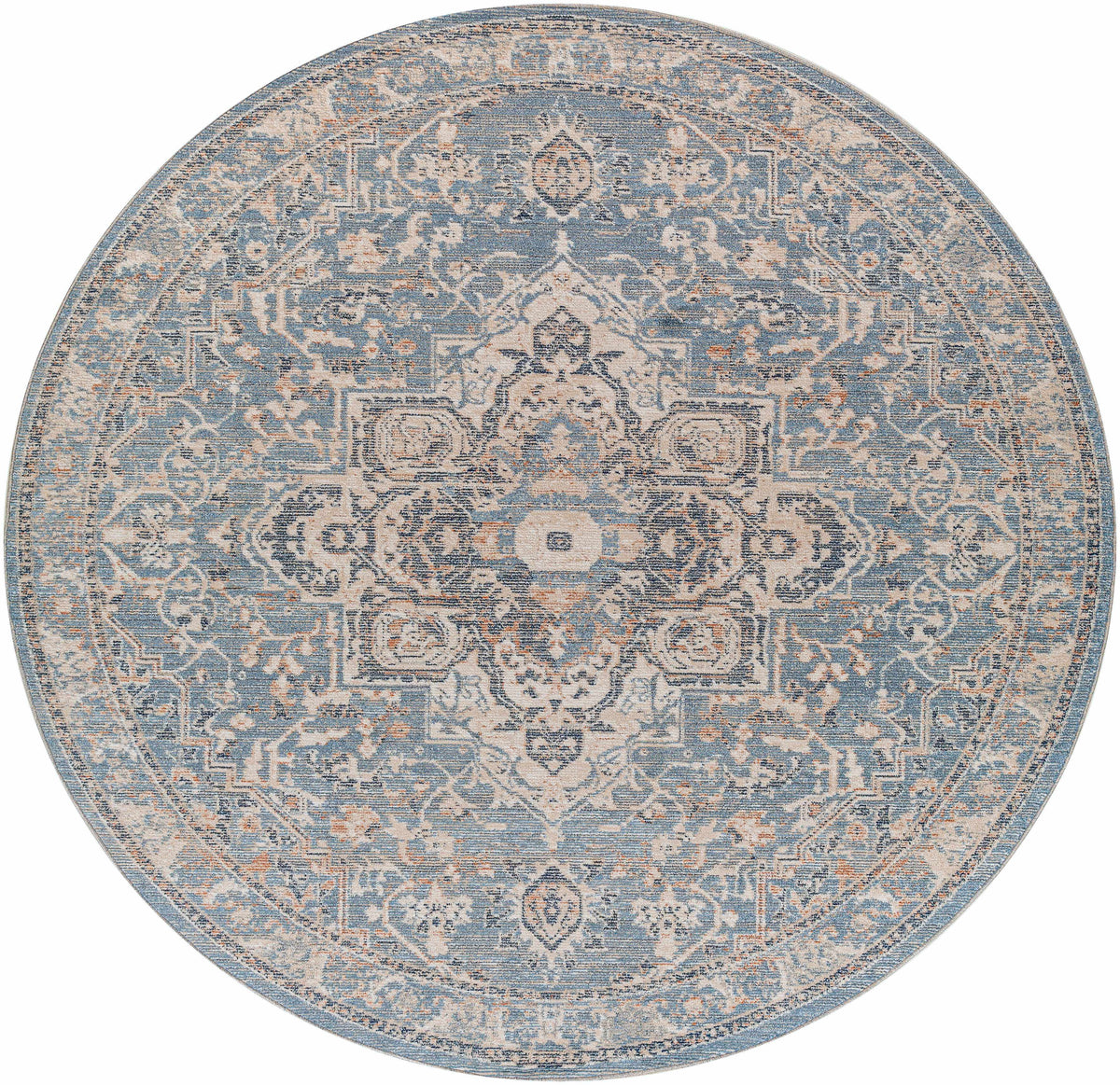 Buguey Cream&Blue Area Rug - Clearance