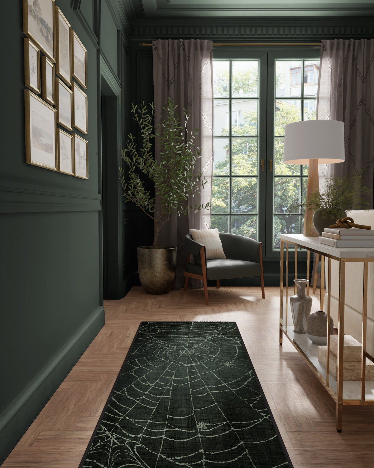 Web Soft Black Flatwoven Rug