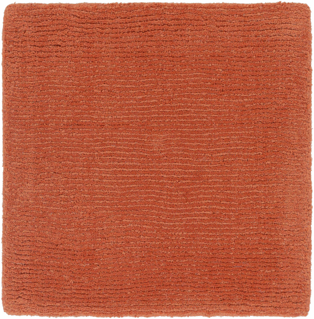 Brockton Solid Orange Wool Rug
