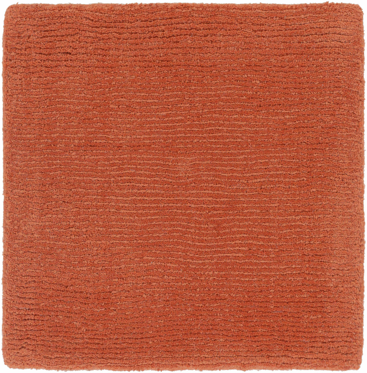 Brockton Solid Orange Wool Rug