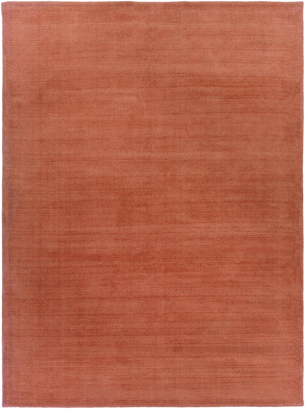 Brockton Solid Orange Wool Rug