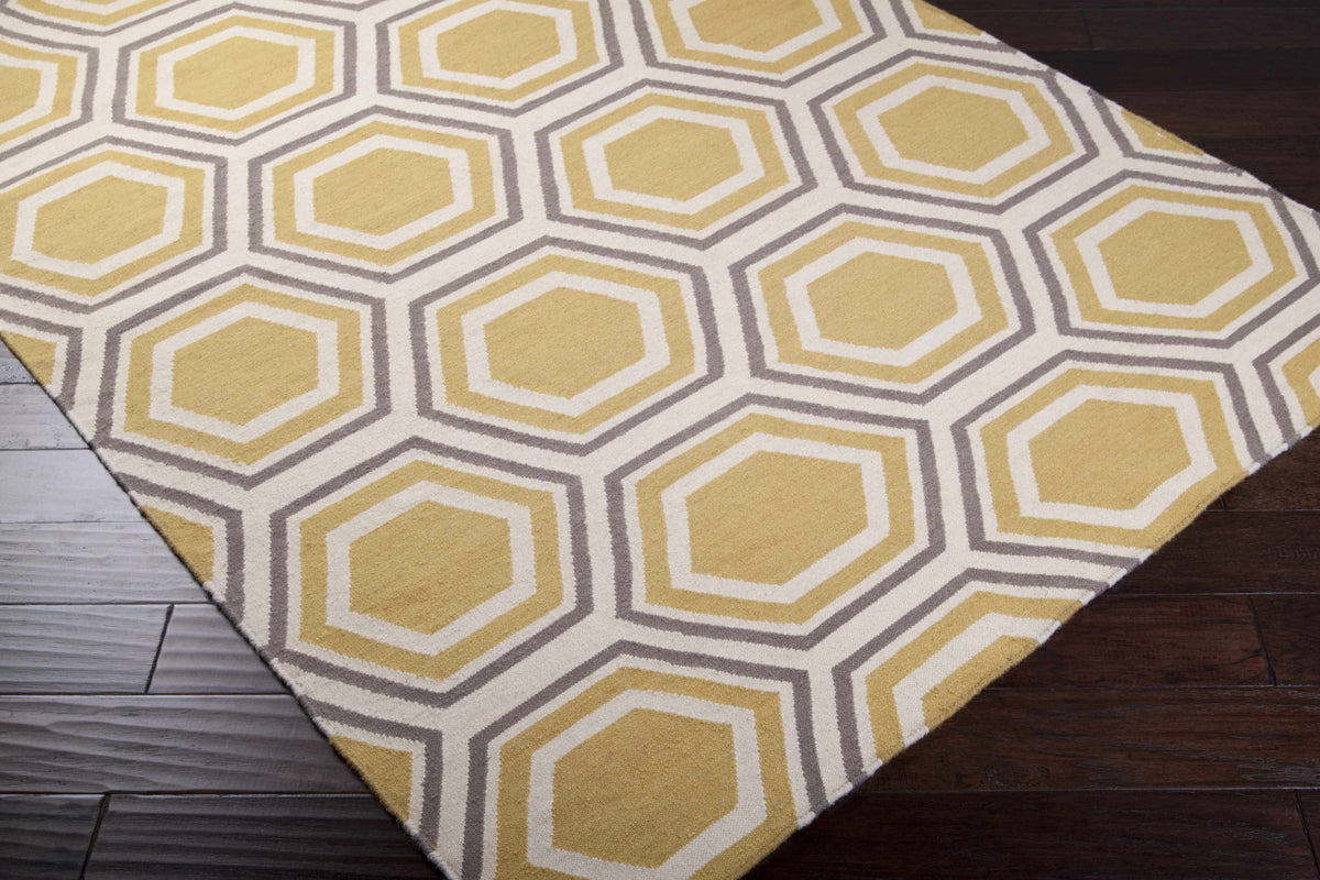 Welton Honeycomb Pattern Wool Rug - Clearance