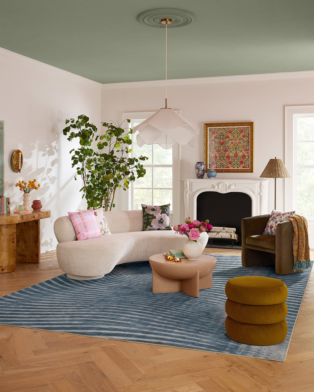 Wesley Blue Flatwoven Rug
