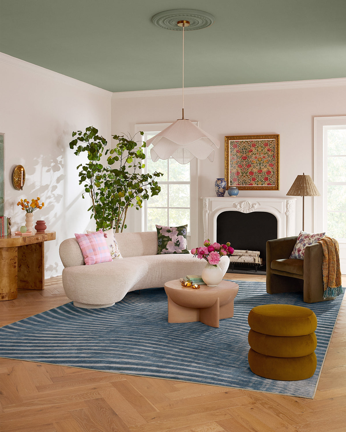 Wesley Blue Flatwoven Rug