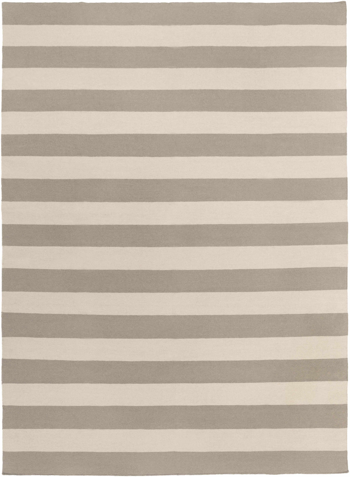 Ingersoll Beige&Gray Striped Wool Area Rug - Clearance