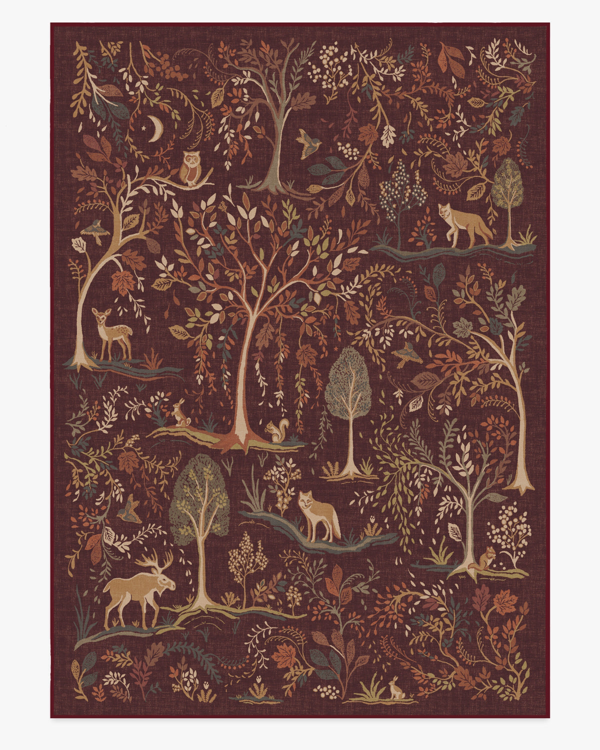 Wilder Burgundy Multicolor Rug