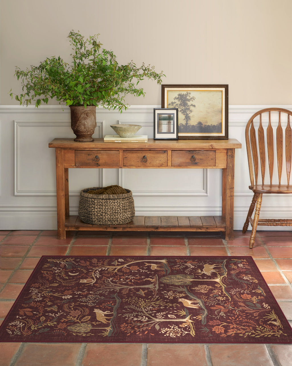 Wilder Burgundy Multicolor Rug