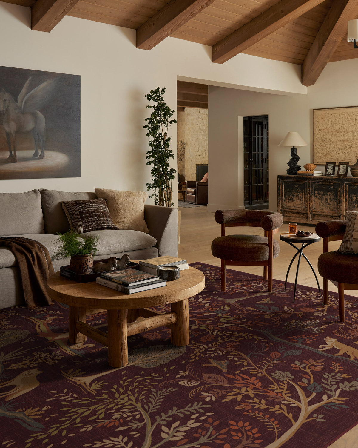Wilder Burgundy Multicolor Flatwoven Rug