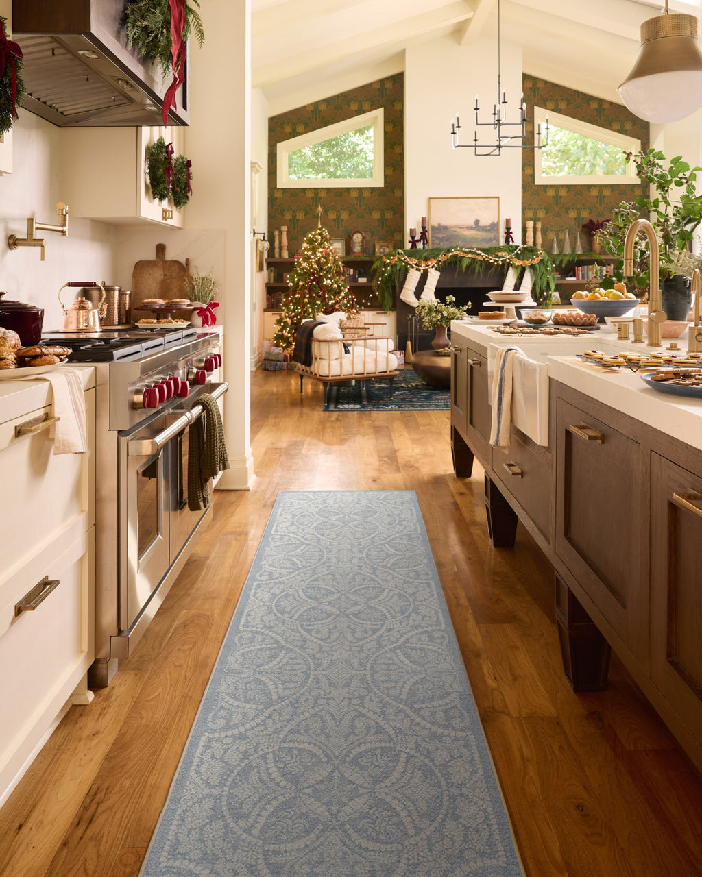 Winter Medallion Dusty Blue Rug