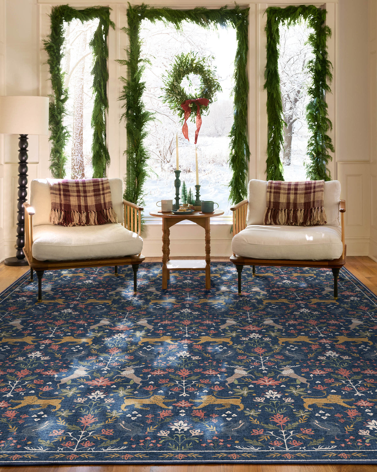 Wintermere Navy Multicolor Rug