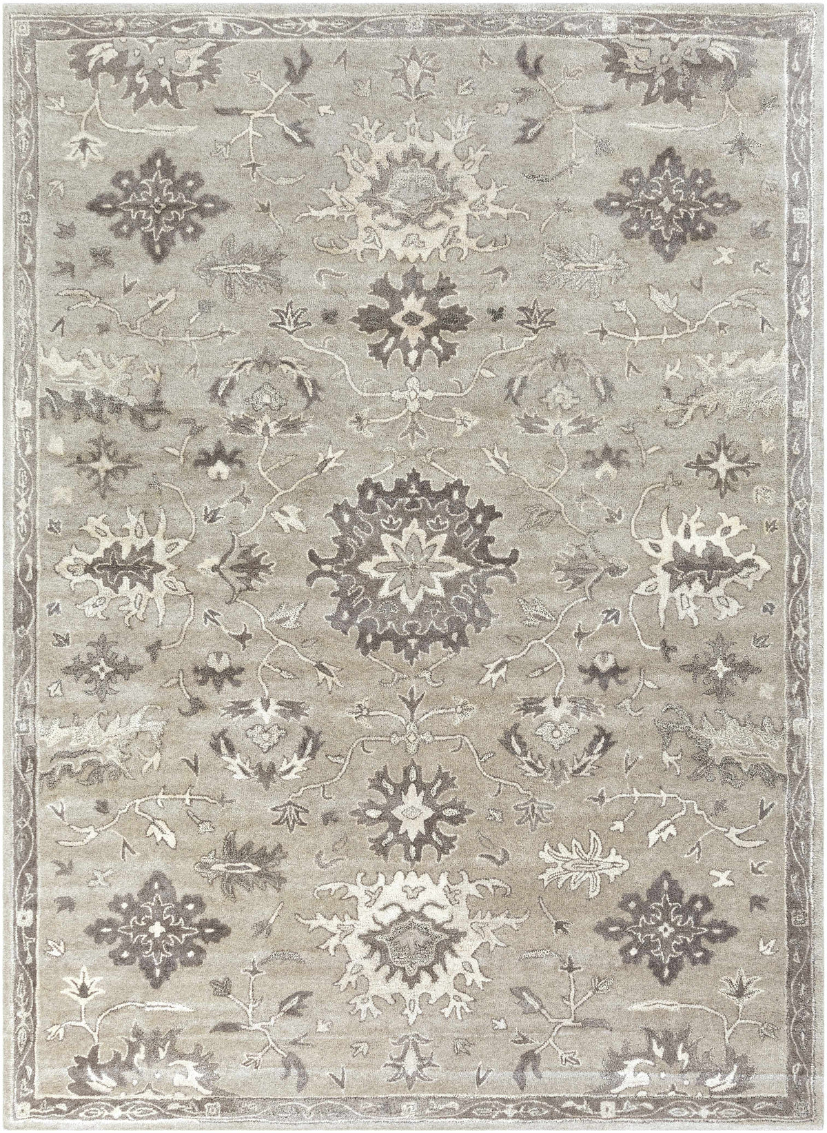 Willimantic Beige Thick Wool Rug
