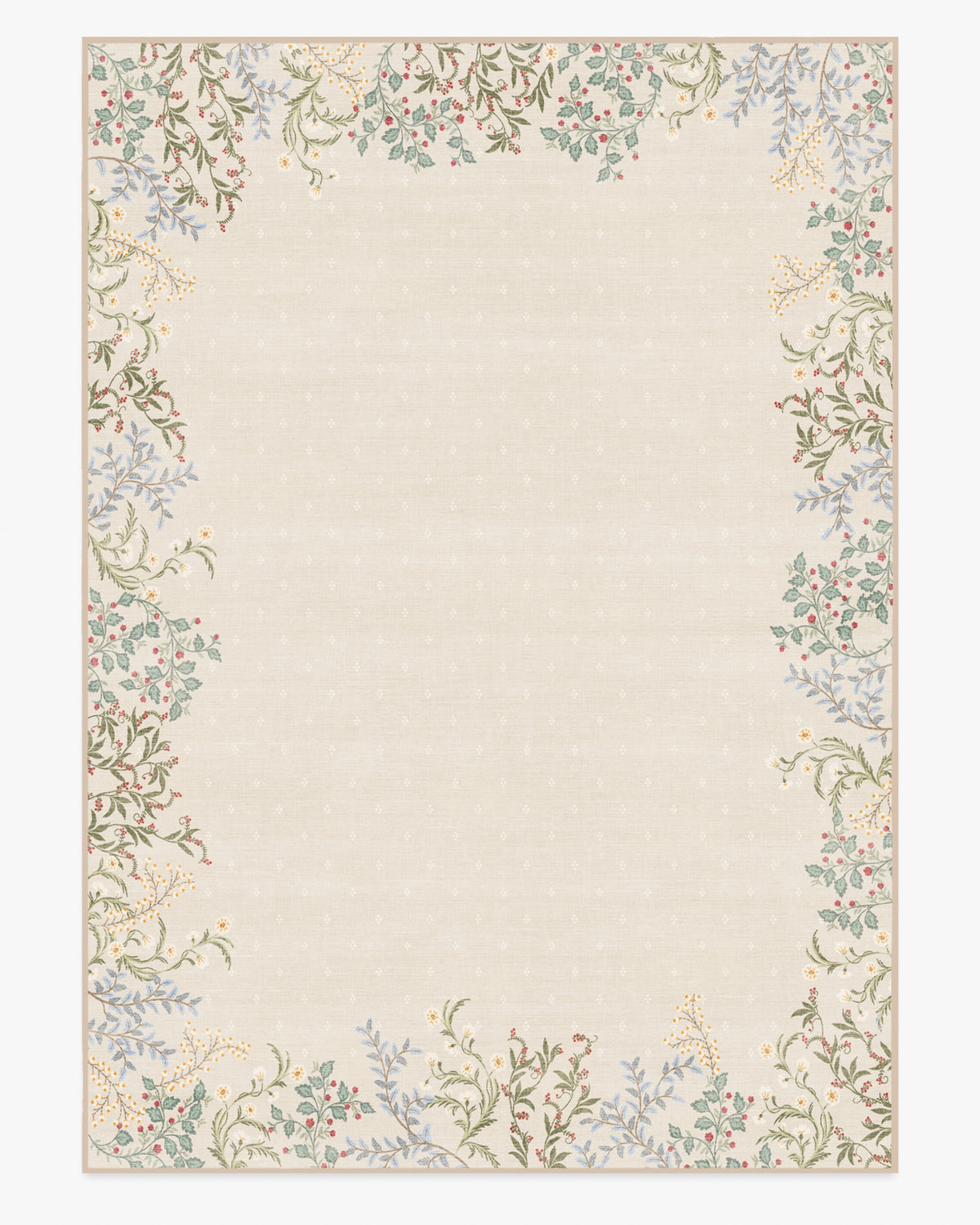 Woodland Flora Cream Flatwoven Rug