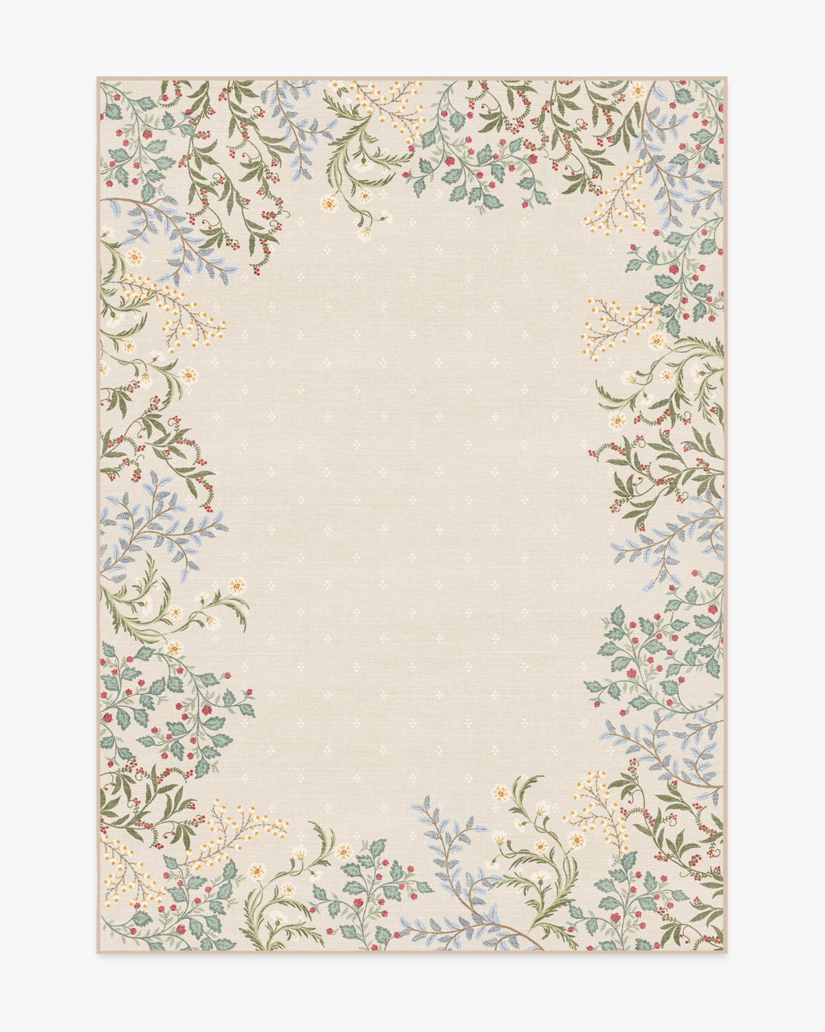 Woodland Flora Cream Flatwoven Rug
