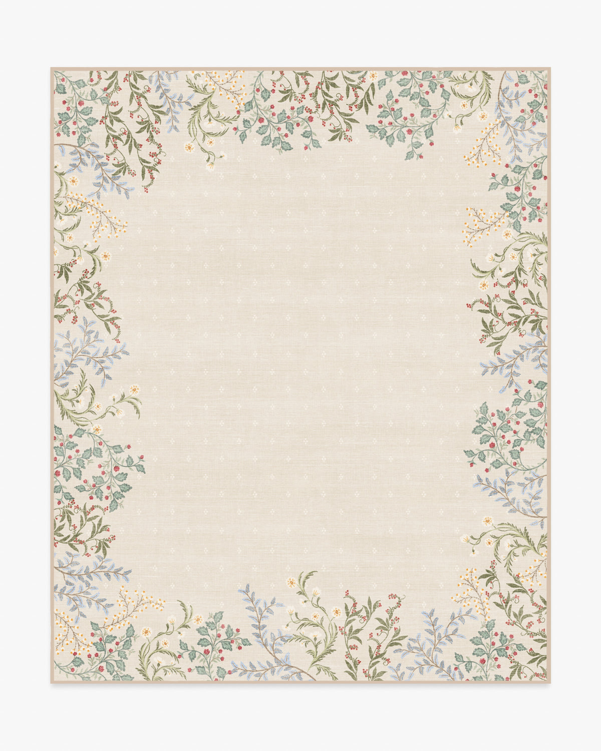 Woodland Flora Cream Flatwoven Rug