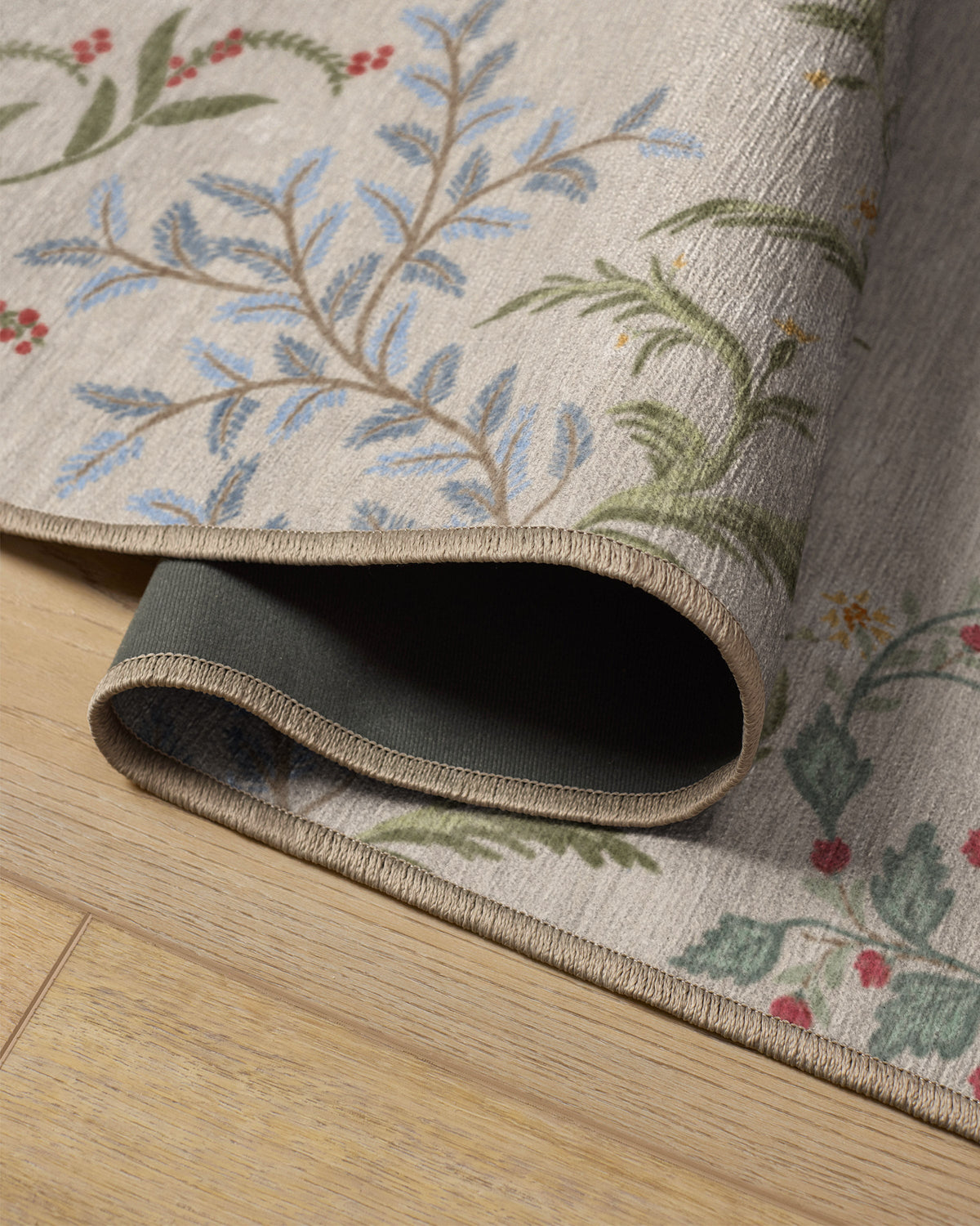 Woodland Flora Cream Flatwoven Rug