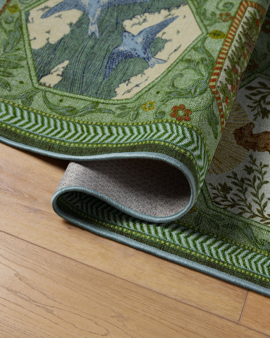 Woodland Wanderer Green Rug