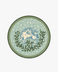 Woodland Wanderer Unicorn Green Rug