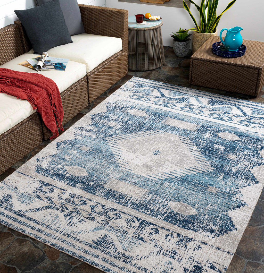 Westmount Denim Aztec Outdoor Area Rug