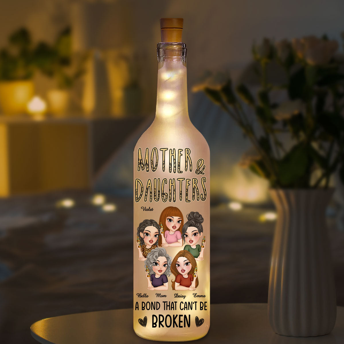 A Bond That Can't Be Broken - Personalized Bottle Lamp