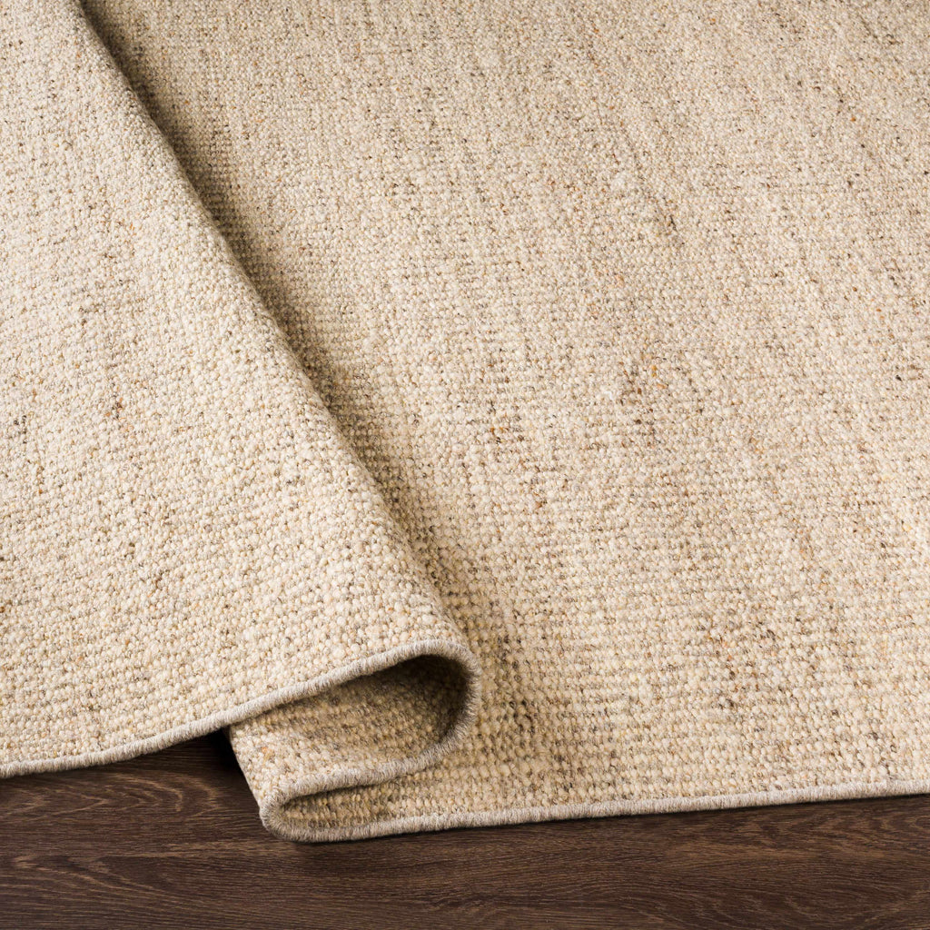 Yaniklar Beige Flat Woven Wool Rug