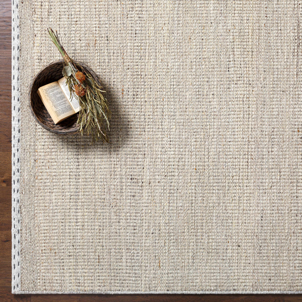 Yaniklar Beige Flat Woven Wool Rug