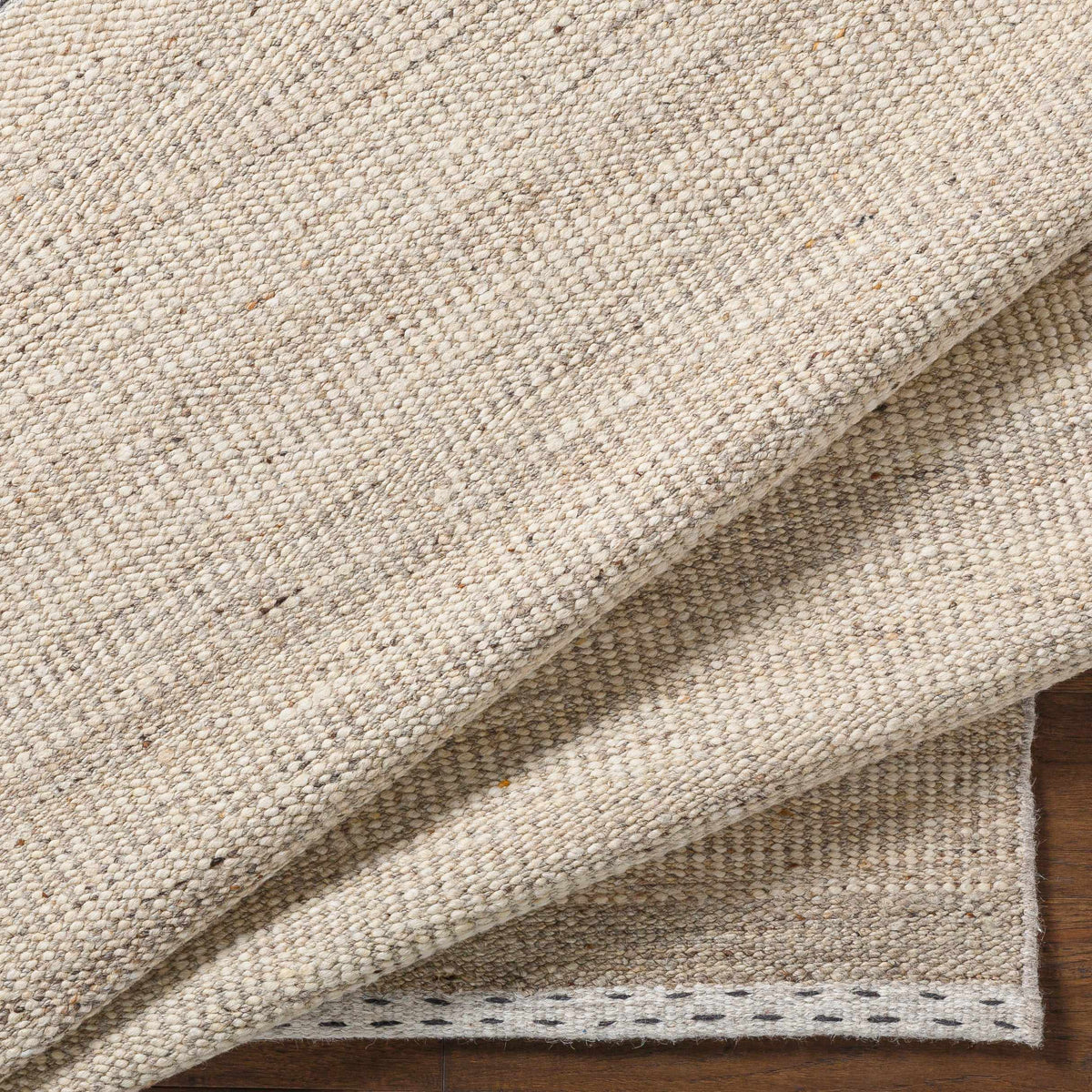 Yaniklar Beige Flat Woven Wool Rug