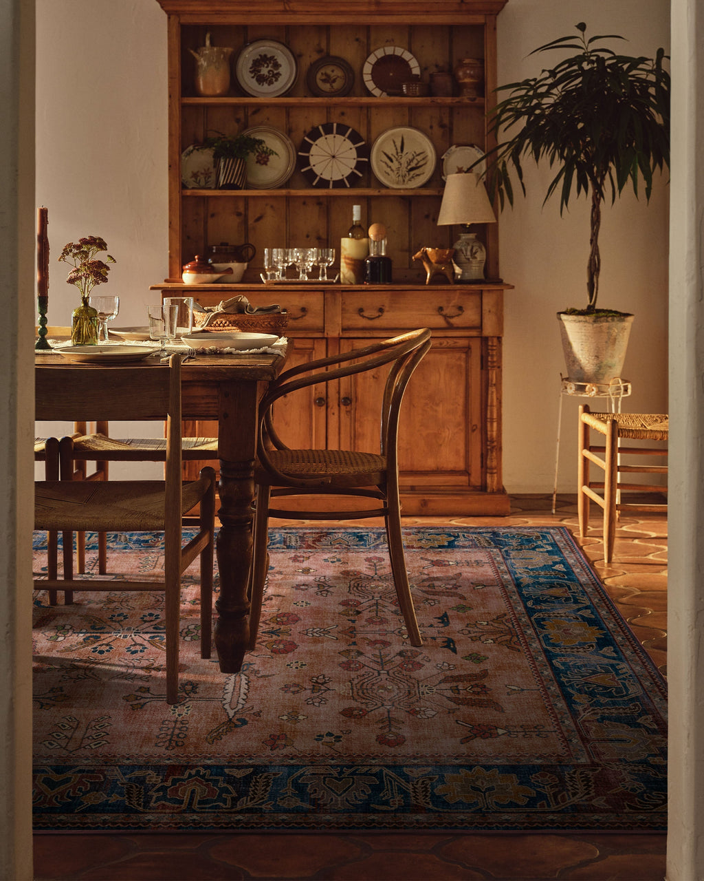 Yara Navy & Bronze Flatwoven Rug
