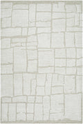 Yetty Silver Grid Wool Rug