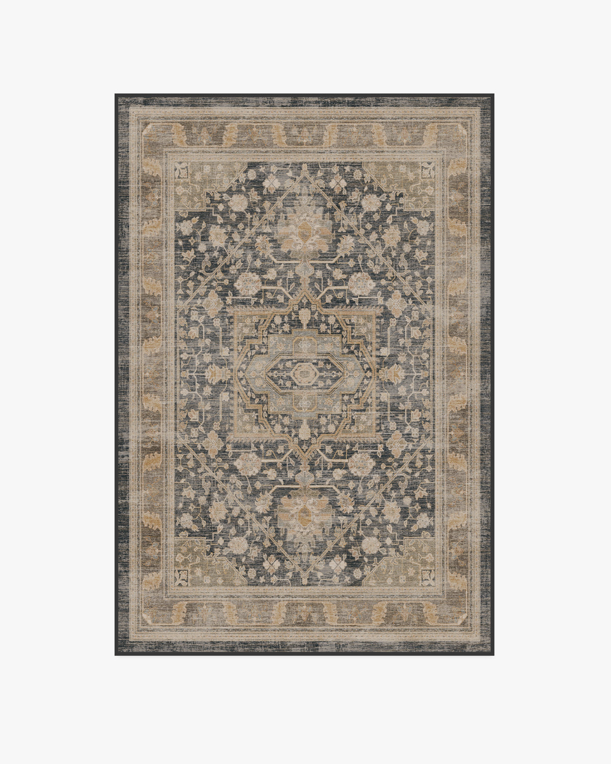 Zahra Ink & Vintage Citron Rug