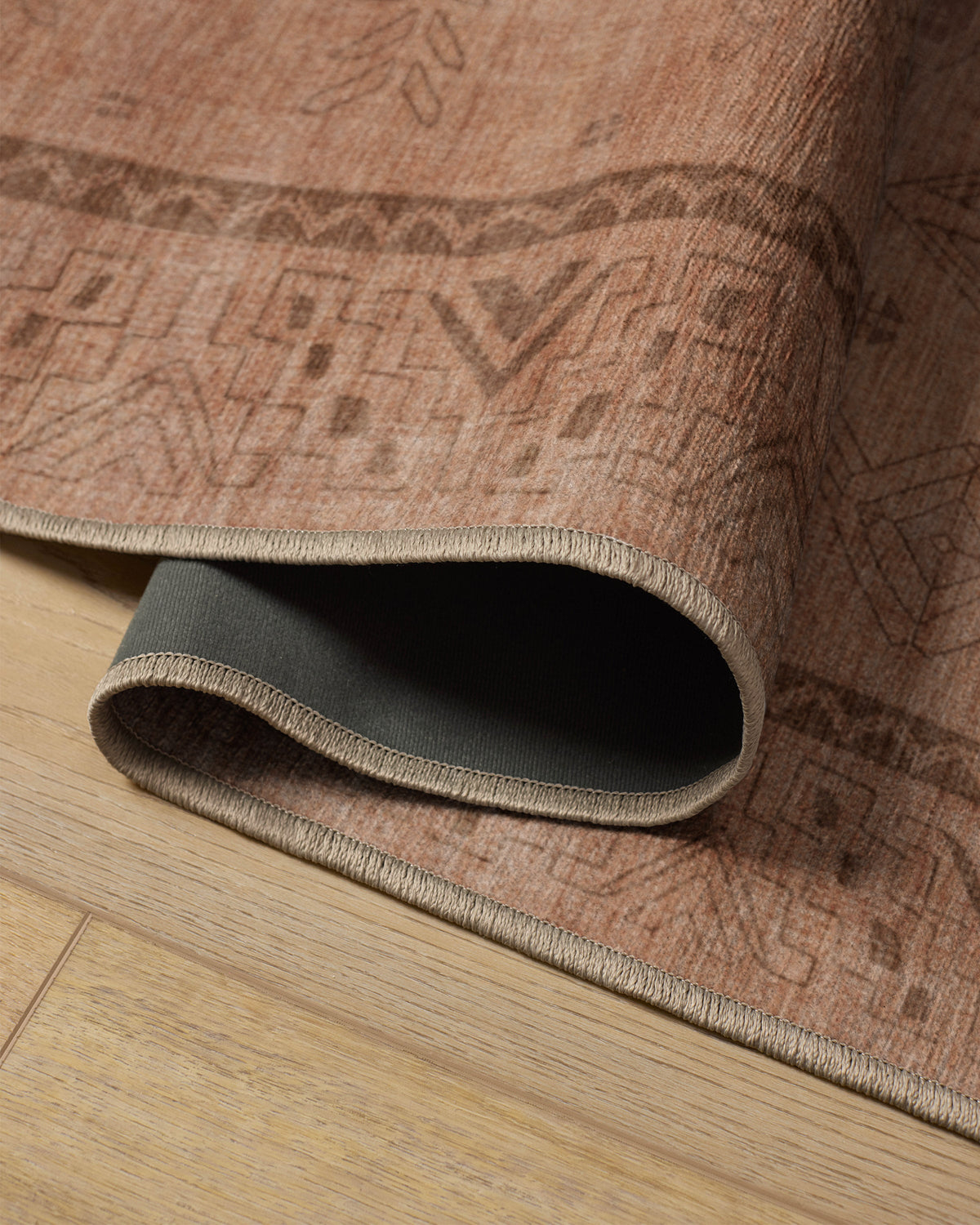 Zariah Rose & Rust Flatwoven Rug